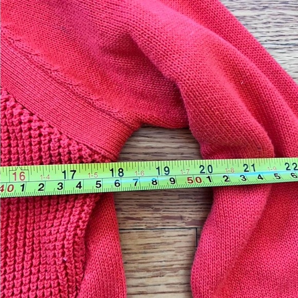 Athleta Women’s Orange Crew Neck Sweater with Front Zippers | Size Small - Picture 2 of 8